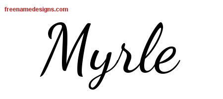 Lively Script Name Tattoo Designs Myrle Free Printout
