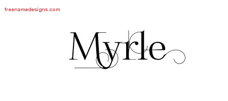 Decorated Name Tattoo Designs Myrle Free