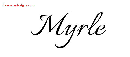 Calligraphic Name Tattoo Designs Myrle Download Free