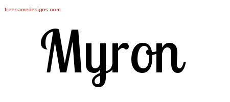 Handwritten Name Tattoo Designs Myron Free Printout