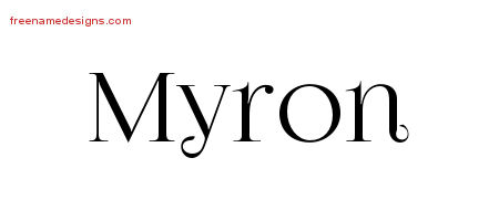 Vintage Name Tattoo Designs Myron Free Printout