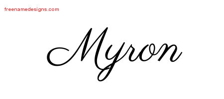 Classic Name Tattoo Designs Myron Printable