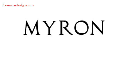 Regal Victorian Name Tattoo Designs Myron Printable