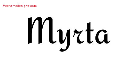 Calligraphic Stylish Name Tattoo Designs Myrta Download Free