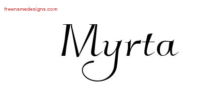Elegant Name Tattoo Designs Myrta Free Graphic