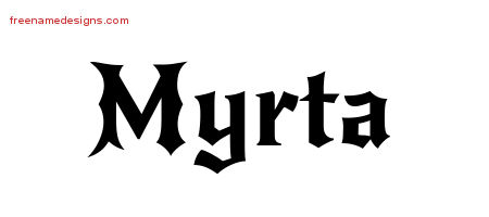 Gothic Name Tattoo Designs Myrta Free Graphic