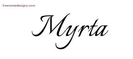 Calligraphic Name Tattoo Designs Myrta Download Free