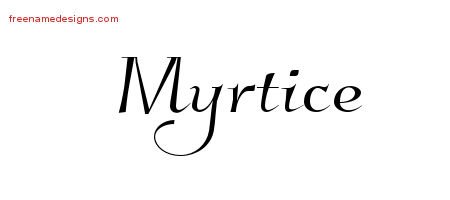 Elegant Name Tattoo Designs Myrtice Free Graphic