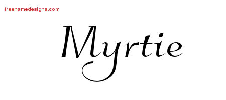 Elegant Name Tattoo Designs Myrtie Free Graphic