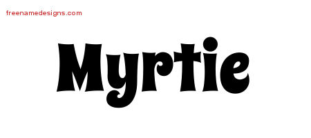 Groovy Name Tattoo Designs Myrtie Free Lettering