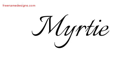 Calligraphic Name Tattoo Designs Myrtie Download Free