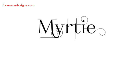 Decorated Name Tattoo Designs Myrtie Free