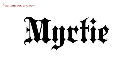Old English Name Tattoo Designs Myrtie Free
