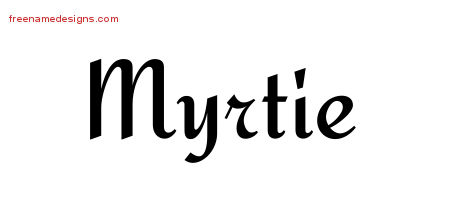 Calligraphic Stylish Name Tattoo Designs Myrtie Download Free