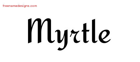 Calligraphic Stylish Name Tattoo Designs Myrtle Download Free