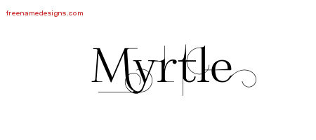 Decorated Name Tattoo Designs Myrtle Free