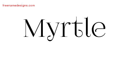 Vintage Name Tattoo Designs Myrtle Free Download