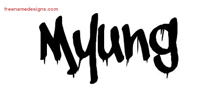 Graffiti Name Tattoo Designs Myung Free Lettering