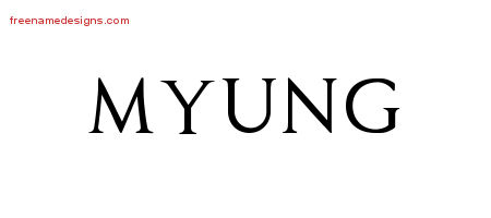 Regal Victorian Name Tattoo Designs Myung Graphic Download