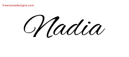 Cursive Name Tattoo Designs Nadia Download Free