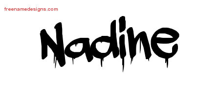 Graffiti Name Tattoo Designs Nadine Free Lettering
