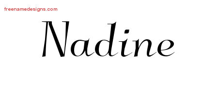 Elegant Name Tattoo Designs Nadine Free Graphic