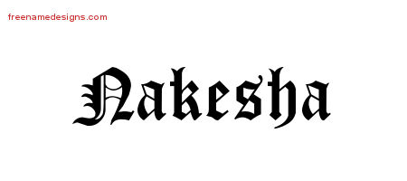 Blackletter Name Tattoo Designs Nakesha Graphic Download