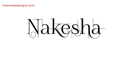 Decorated Name Tattoo Designs Nakesha Free