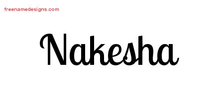 Handwritten Name Tattoo Designs Nakesha Free Download
