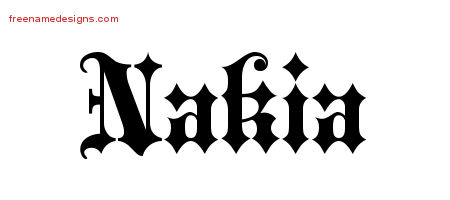 Old English Name Tattoo Designs Nakia Free