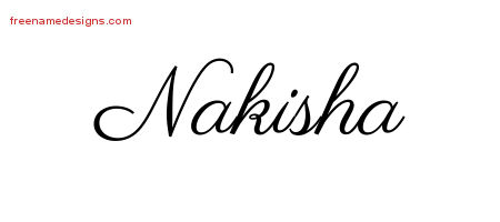 Classic Name Tattoo Designs Nakisha Graphic Download