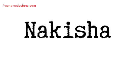 Typewriter Name Tattoo Designs Nakisha Free Download