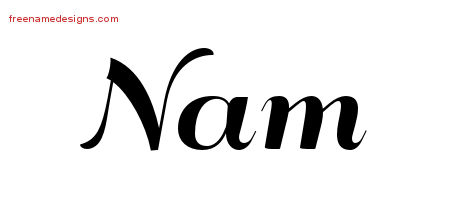 Art Deco Name Tattoo Designs Nam Printable