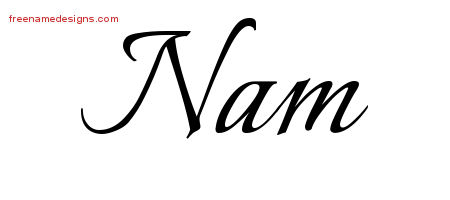 Calligraphic Name Tattoo Designs Nam Download Free