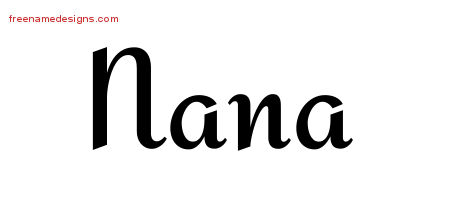 Calligraphic Stylish Name Tattoo Designs Nana Download Free