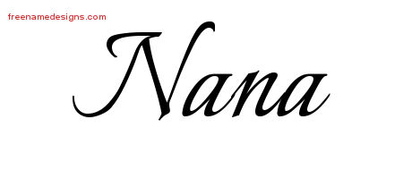 Calligraphic Name Tattoo Designs Nana Download Free