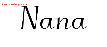 Elegant Name Tattoo Designs Nana Free Graphic