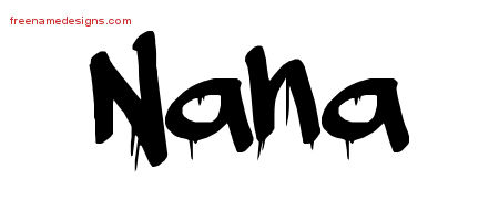 Graffiti Name Tattoo Designs Nana Free Lettering