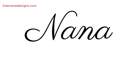 Classic Name Tattoo Designs Nana Graphic Download