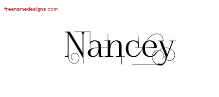Decorated Name Tattoo Designs Nancey Free