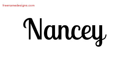 Handwritten Name Tattoo Designs Nancey Free Download