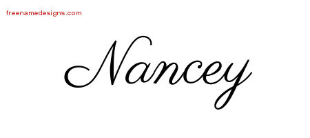 Classic Name Tattoo Designs Nancey Graphic Download
