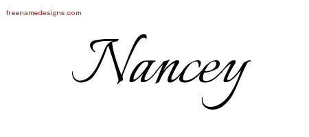 Calligraphic Name Tattoo Designs Nancey Download Free