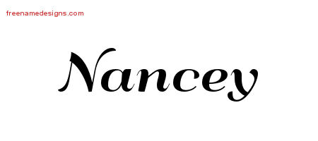 Art Deco Name Tattoo Designs Nancey Printable