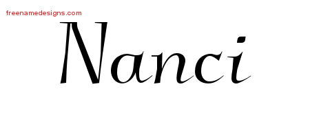 Elegant Name Tattoo Designs Nanci Free Graphic