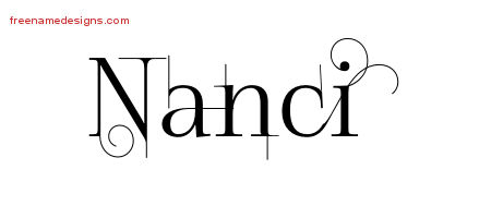 Decorated Name Tattoo Designs Nanci Free