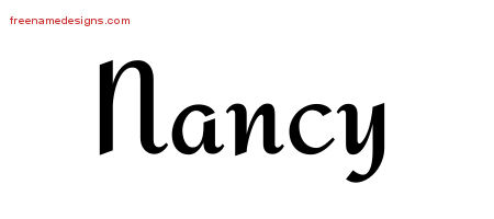 Calligraphic Stylish Name Tattoo Designs Nancy Download Free