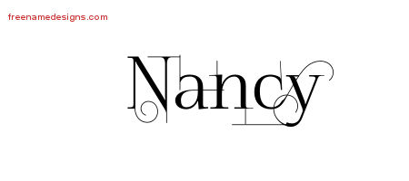 Decorated Name Tattoo Designs Nancy Free