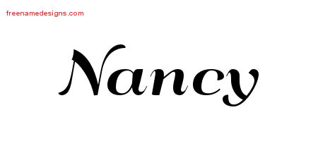 Art Deco Name Tattoo Designs Nancy Printable