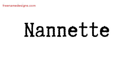 Typewriter Name Tattoo Designs Nannette Free Download